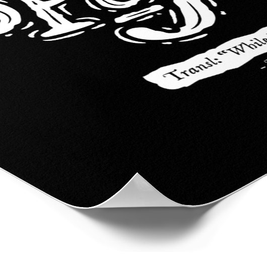 Dum Spiro Spero - Poster noir (Coin)