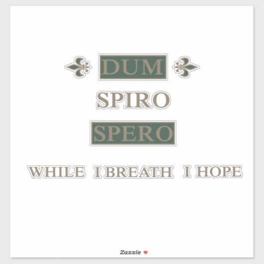 Dum spiro spero sticker (Vel)