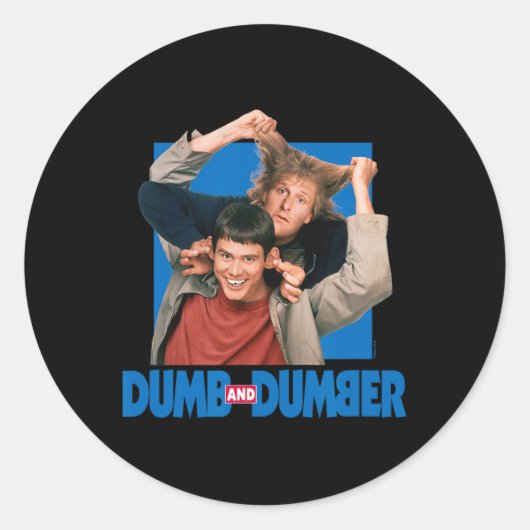 Dumb and Dumber beroemd gemaakt door Lloyd Christm Ronde Sticker (Voorkant)