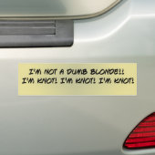 Dumb Blonde Bumpersticker (Op auto)