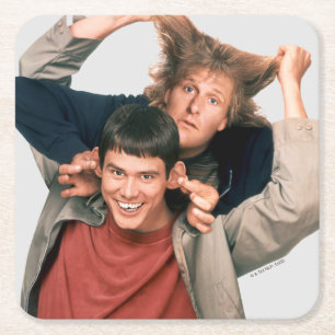 Dumb en Dumber   Lloyd en Harry Vierkante Kartonnen Onderzetter