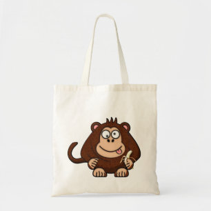 Dumb Monkey met banaan Cartoon Tote Bag
