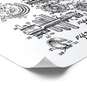 Dumbbell 1953 Patent Art-witboek Poster (Hoek)