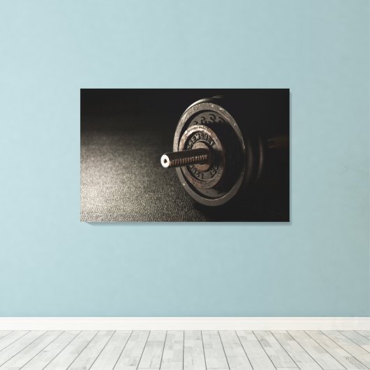 Dumbbell Canvas Afdruk (Insitu (Houten vloer))