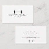 Dumbbell Fitness Instructor Personal Trainer Visitekaartje (Voorkant / Achterkant)