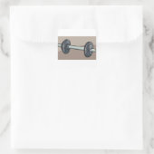 Dumbbell Gewicht Vierkante Sticker (Tas)