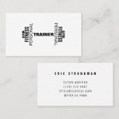 Dumbbell of words visitekaartje (Voorkant / Achterkant)