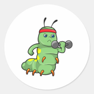 Dumbbell-training voor een derde pijler bij Sterkt Ronde Sticker