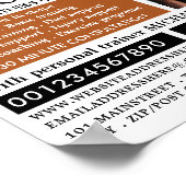 Dumbbell Weight, Personal trainer, Gym Adverteren Poster (Hoek)