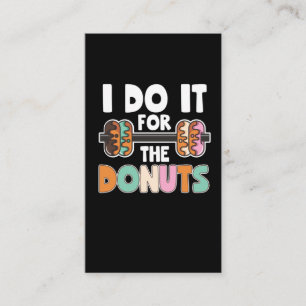 Dumbbell Weightlift Donut Dessert Gym Workout Visitekaartje