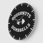 Dumbbells en donuts - Grappige Gym Workout Grote Klok (Hoek)