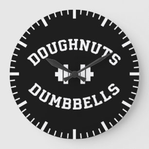 Dumbbells en donuts - Grappige Gym Workout Grote Klok