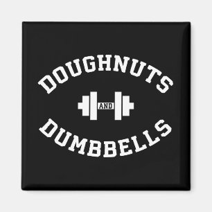 Dumbbells en donuts - Grappige Gym Workout Magneet