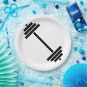 Dumbbells Papieren Bordje (Feest)