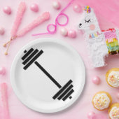 Dumbbells Papieren Bordje (Feest)