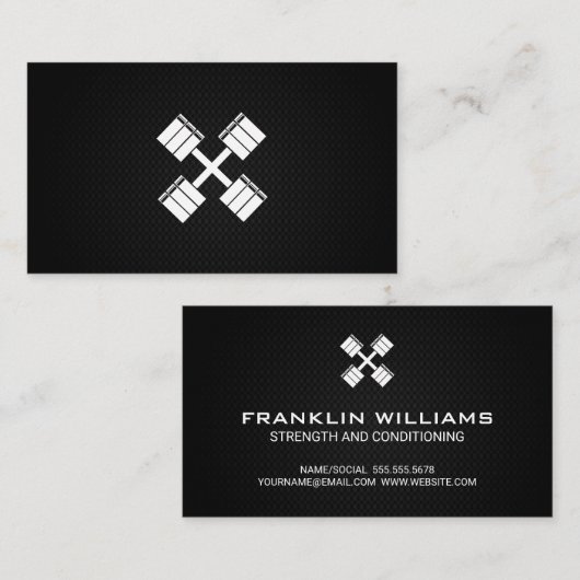 Dumbbells | Persoonlijke trainer Visitekaartje (Voorkant / Achterkant)