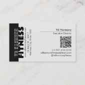 Dumbells Fitness Carte de visite noir blanc (Dos)