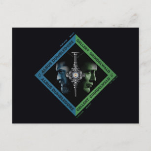 Dumbledore en Grindlewald Bloedtropie Grafisch Briefkaart