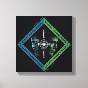 Dumbledore en Grindlewald Bloedtropie Grafisch Canvas Afdruk