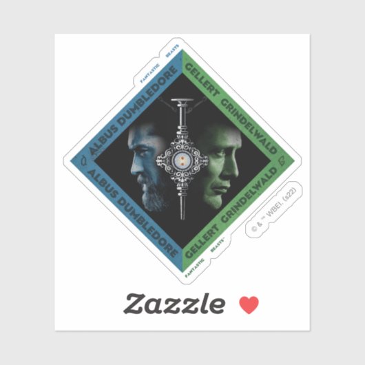 Dumbledore en Grindlewald Bloedtropie Grafisch Sticker (Vel)