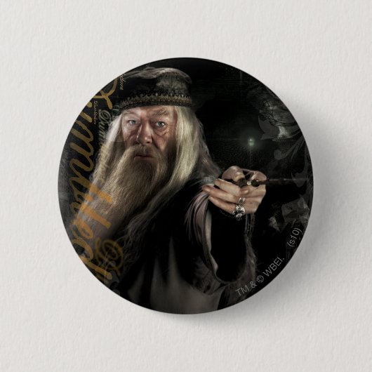 Dumbledore Script-Logo Ronde Button 5,7 Cm (Voorkant)