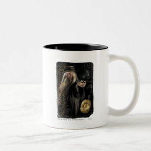 Dumbledore Script-Logo Tweekleurige Koffiemok