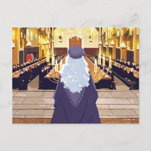 Dumbledore Speaking in Hogwarts Great Hall Briefkaart (Voorkant)