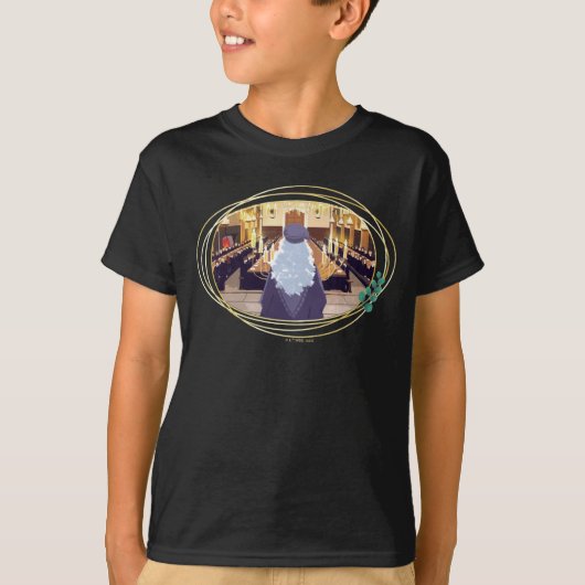 Dumbledore Speaking in Hogwarts Great Hall T-shirt (Voorkant)