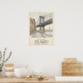 Dumbo Waterfront Schets Brooklyn Poster (Keuken)
