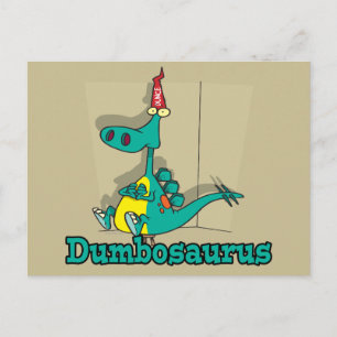 Dumbosaurus Dino Cartoon Briefkaart