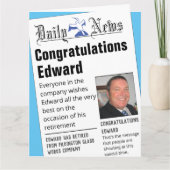 Dummy krantenkoppen Pensioen Kaart (Voorkant)