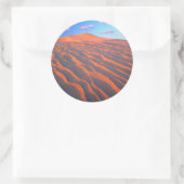 Dumont Dunes, Sand Dunes en Clouds Ronde Sticker (Tas)