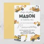 Dump alles bouw verjaardag kaart (Voorkant / Achterkant)