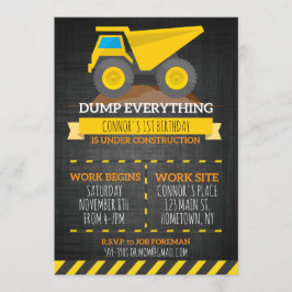 Dump Alles Construction Birthday Invision Kaart