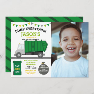 Dump Alles Fun Rubbish Truck Birthday Foto Kaart