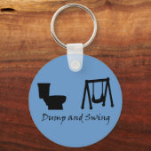 Dump and Swing - Ultimate Frisbee (dark) Sleutelha Sleutelhanger (Voorkant)