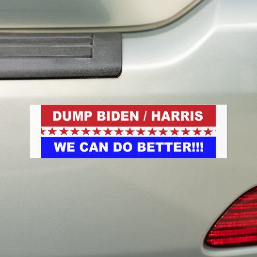 Dump Biden / Harris kunnen we beter doen! Bumpersticker (Op auto)