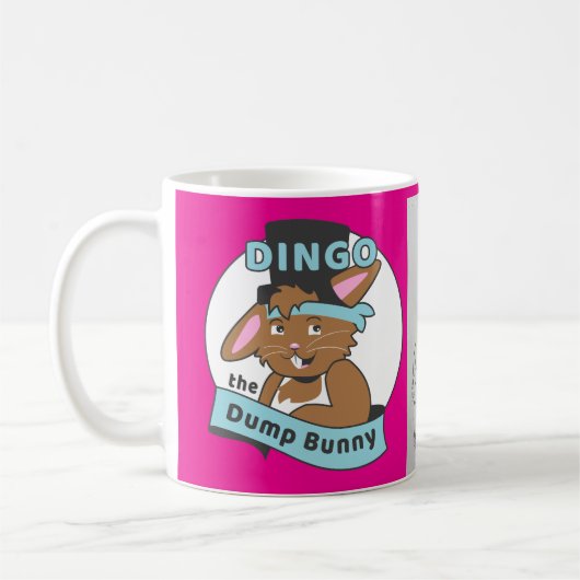 Dump Bunny mok kunst van Pandabunny (Links)