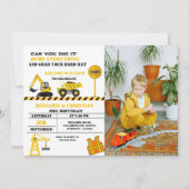 Dump Cruck constructie Vervoer Verjaardag Kaart (Voorkant)