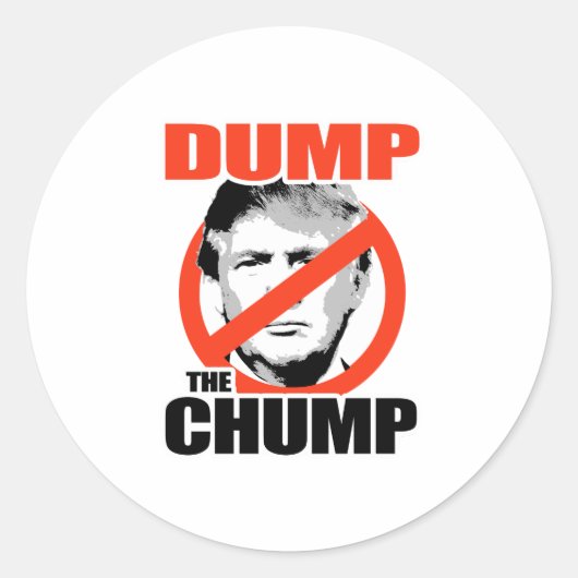 Dump de trump van de pomp ronde sticker (Voorkant)