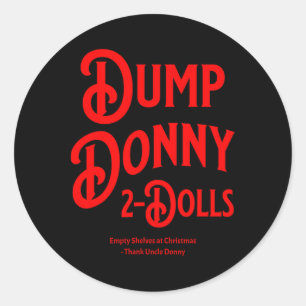 Dump Donny 2 Poppen Twee Poppen Trump Tarieven Hum Ronde Sticker