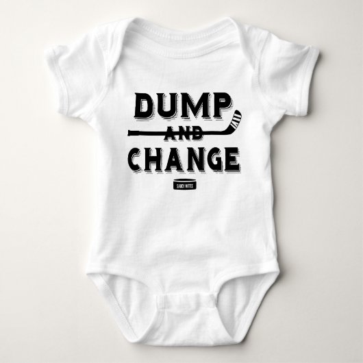 Dump en verander hockey babybodysuit romper (Voorkant)