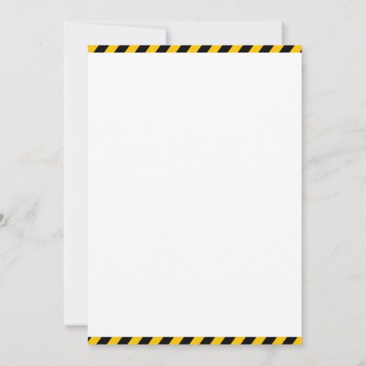 DUMP EVERYTHING – Construction Truck 2nd Birthday Kaart (Achterkant)