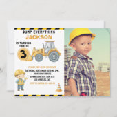 "DUMP EVERYTHING! Photo –Construction 3rd Birthday Kaart (Voorkant)