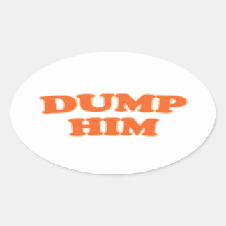 Dump hem Schattige Funny Retro Gift Ovale Sticker