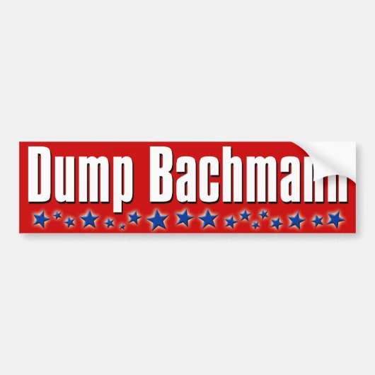 Dump Michele Bachmann Bumpersticker (Voorkant)