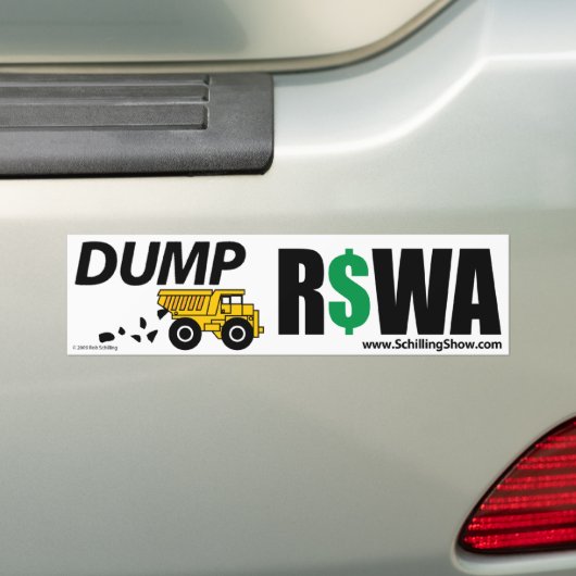 DUMP RSWA BUMPERSTICKER (Op auto)