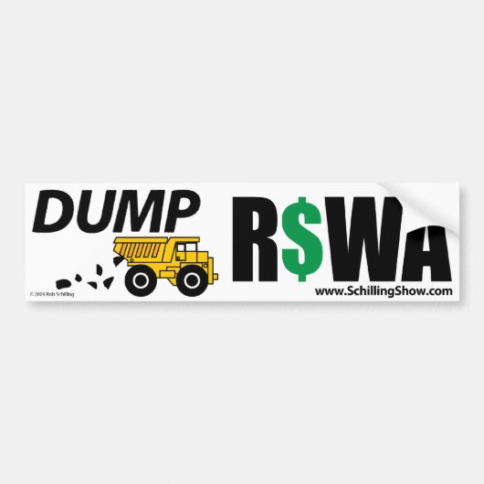 DUMP RSWA BUMPERSTICKER (Voorkant)