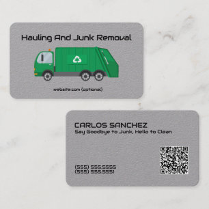 Dump Trailer Hauling en Junk Removal QR Visitekaartje