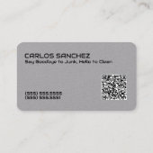 Dump Trailer Hauling en Junk Removal QR Visitekaartje (Achterkant)